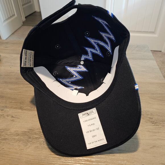 Vtg University of Kentucky Wildcats Strap Back Hat Cap 90s Black ZigZag UK Retro - Picture 8 of 10